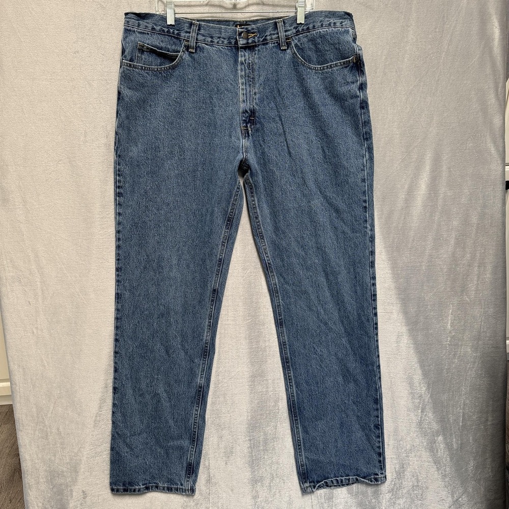 Lee Relaxed Fit Jeans Mens 40x34 Blue Denim 100% Cotton Classic Straight Leg